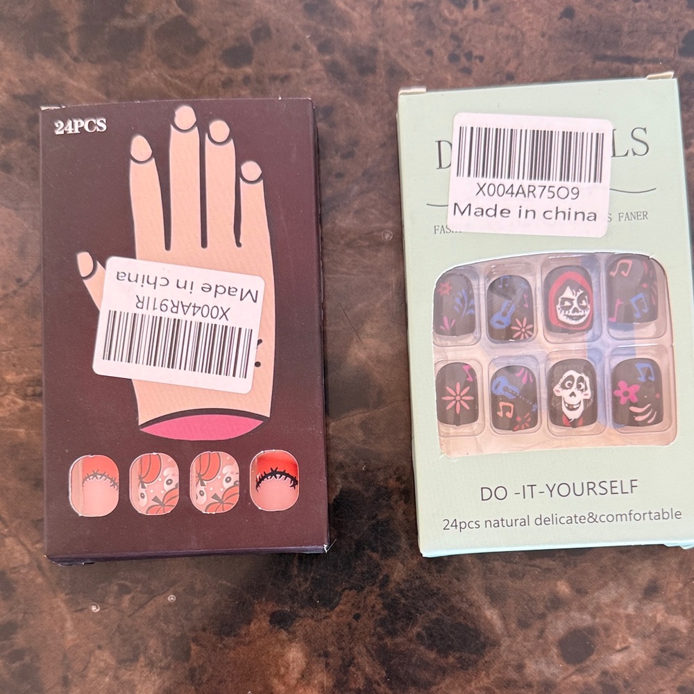 New! DIY Nail Art Set with Skull and Music Designs-two sets